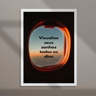 Quadro Lei Da Atração - Visualização 33x24cm - Com Vidro Mold