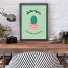 Quadro Lembrete Beber Água - Beba Água 24x18cm - Com Vidro Mo