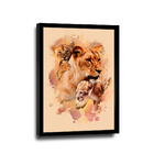 Quadro Leoa Family -- Br Artes