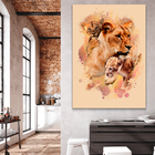 Quadro Leoa Family -- Br Artes