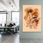 Quadro Leoa Family -- Br Artes