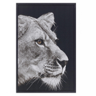 Quadro Leoa Preto 60x90cm Arte Própria