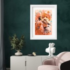 Quadro Leoa Seja Forte E Corajosa - 60x48cm Moldura:madeira B