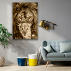 Quadro Leões Da Selva -- Br Artes