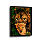 Quadro Leões Da Selva Colorido -- Br Artes
