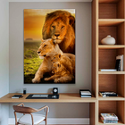 Quadro Leões Harmonia -- Br Artes