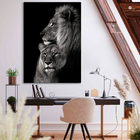 Quadro Leões Sintonia -- Br Artes Grande 118x78