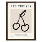 Quadro Les Cerises Marrom com Vidro 30x40cm Outlet dos Quadros