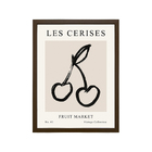 Quadro Les Cerises Marrom com Vidro 30x40cm Outlet dos Quadros