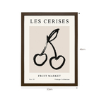 Quadro Les Cerises Marrom com Vidro 30x40cm Outlet dos Quadros