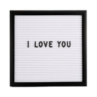 Quadro Letreiro Branco - Moldura Preta - Letter Board