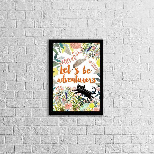 Quadro Let's Be Adventurers 33x24cm - Com Vidro Moldura:madei