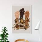 Quadro Let's Grow Together 24x18cm Moldura:madeira Preta