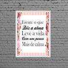 Quadro Leve A Vida Com Mais Calma 33x24cm - Com Vidro Moldura