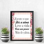 Quadro Leve A Vida Com Mais Calma 45x34cm - Com Vidro Moldura