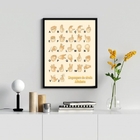 Quadro Linguagem De Sinais Alfabeto Em Libras 45x34cm - Com V