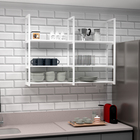 Quadro Linha Industrial Branco para 03 Prateleiras 120x20 Brasforma