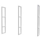 Quadro Linha Industrial Branco para 03 Prateleiras 120x20 Brasforma