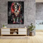 Quadro Lion Dark Colors