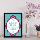 Quadro Livrai-me Do Mal Amado, Humorado 45x34cm - Com Vidro M