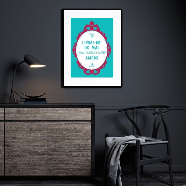 Quadro Livrai-me Do Mal Amado, Humorado - 60x48cm Moldura:mad