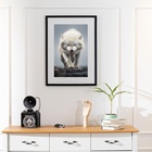 Quadro Lobo Feroz - 60x48cm Moldura Branca
