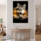 Quadro Lobo Natureza -- Br Artes