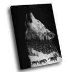 Quadro Lobo Uivando -- Br Artes