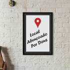 Quadro Local Abençoado Por Deus 33x24cm - Com Vidro Moldura:m