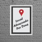 Quadro Local Abençoado Por Deus 33x24cm - Com Vidro Moldura:m