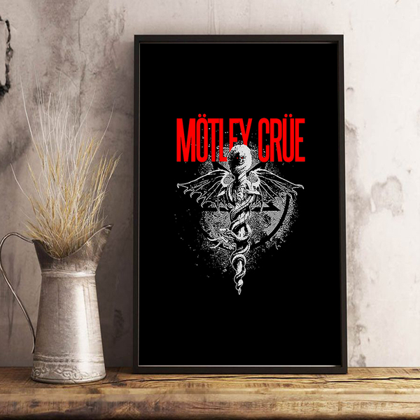 Quadro Logo Banda Motley Crue Rock N Roll Álbum Pronto A4
