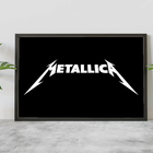 Quadro Logo Metallica Horizontal Poster Banda De Rock A4