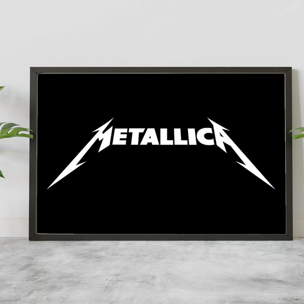 Quadro Logo Metallica Horizontal Poster Banda De Rock A4