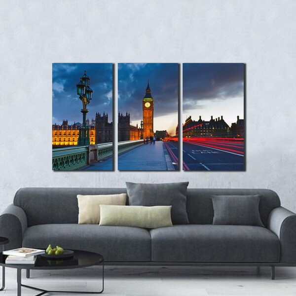 Quadro Londres Ponte Com Big Ben Ao Fundo