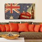 Quadro Londres Vermelho 55x100cm