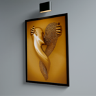 Quadro Love Heart 3d -- Br Artes