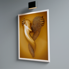 Quadro Love Heart 3d -- Br Artes