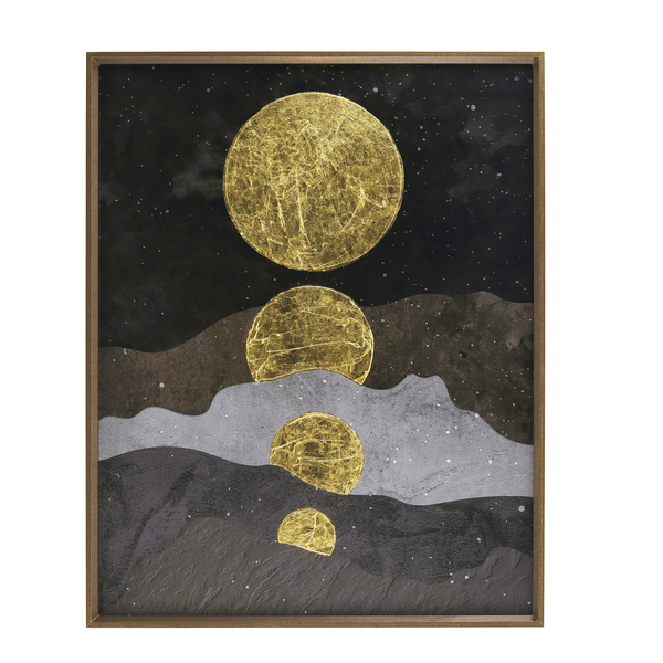 Quadro Luas Bronze com Vidro 80x100cm Arte Própria