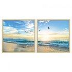 Quadro Lugares Com Vidro Conjunto Com 2 Partes 60x60cm Belchi