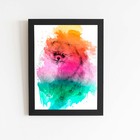 Quadro Lulu Da Pomerânia Cachorro Aquarela Moldura 20x30cm