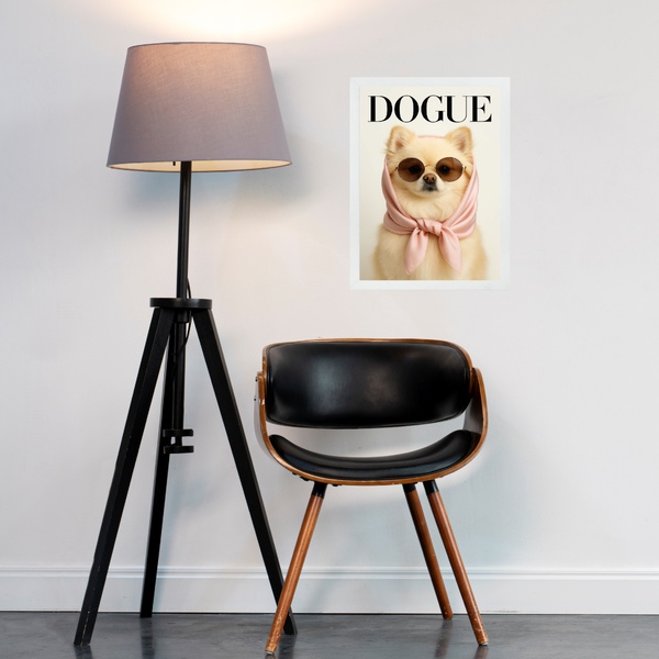 Quadro Lulu Da Pomerania Fashion Capa De Revista 45x34cm - Co