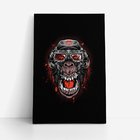 Quadro Macaco Monkey Vermelho Decorativo Canvas 100x70cm