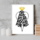 Quadro Mãe Aparecida Rogai Por Nós 24x18cm - Com Vidro Moldur
