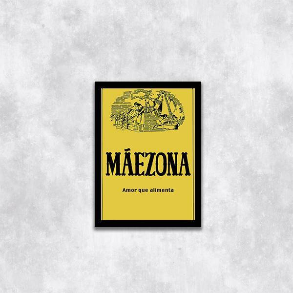 Quadro Mãezona 33x24cm - Com Vidro Moldura:madeira Branca