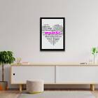 Quadro Mamãe Qualidades Coração Branco 45x34cm - Com Vidro Mo