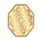 Quadro Mandala Arvore Da Vida Placa Decorativa Dourada Mdf Oi