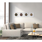 Quadro Mandala Fartura Branco 20x20cm Inspire