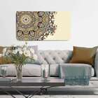 Quadro Mandala Lateral Bege 55x100cm