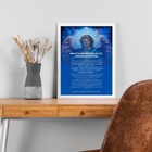 Quadro Manto De Proteção De Arcanjo Miguel 33x24cm Moldura Pr