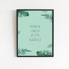 Quadro Mantra Entrego Aceito Confio Agradeço 24x18cm - Com Vi